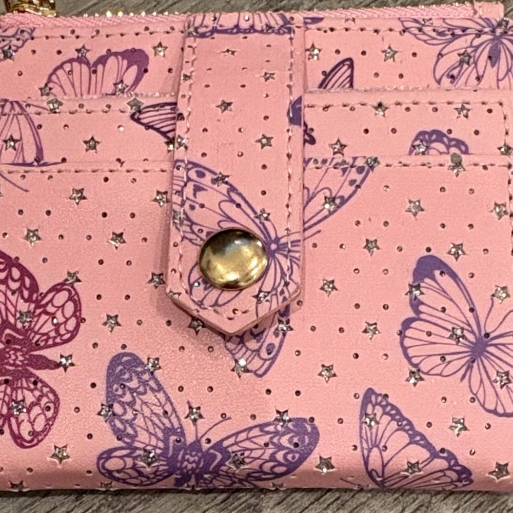 Pink Butterfly Women's Wallet/Card case~ NWT~ gorgeous - Picture 2 of 6